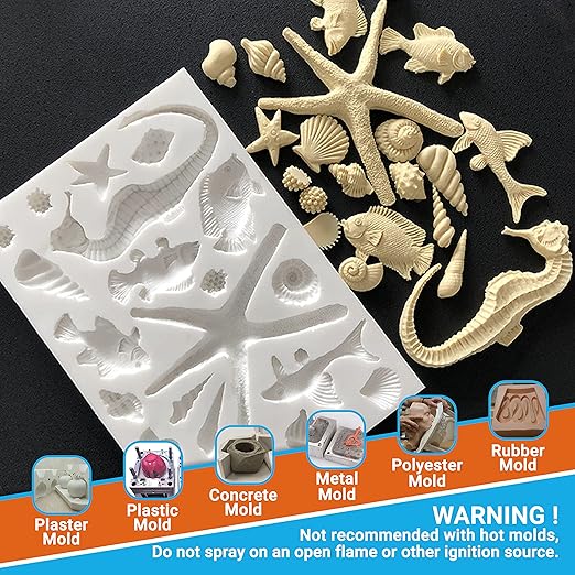 Silicone Mold Release Spray (4x16.9 fl oz / 500ml) Release Agent for Epoxy Resin, Candle & All Molds | Smooth, Non-Stick Lubricant for Easy Removal | 4 Pack, Molds are not Included