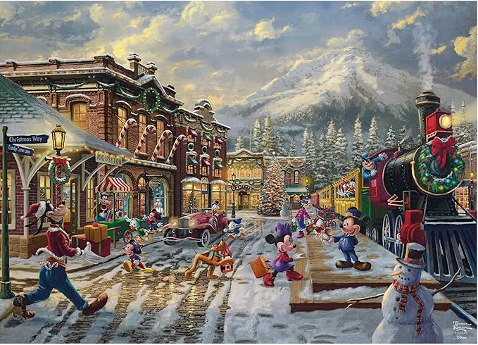 Ceaco - Thomas Kinkade - Disney - Holiday - Candy Cane Express - 1000 Piece Jigsaw Puzzle
