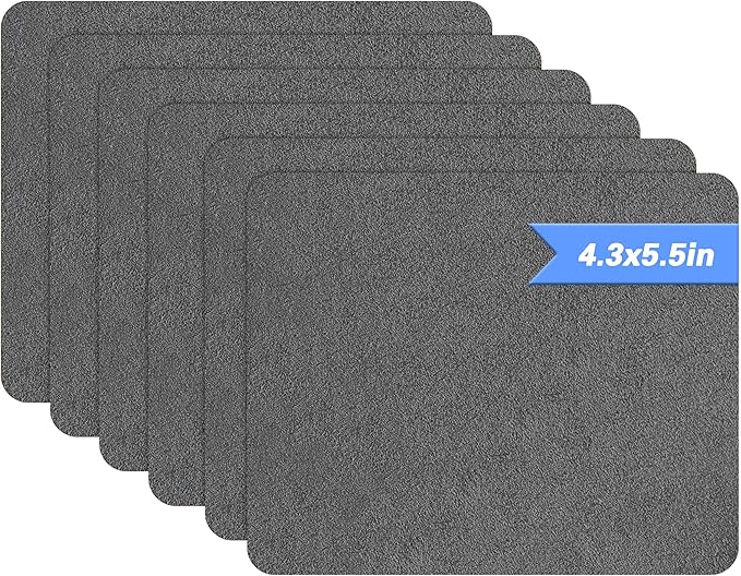 Azobur Sofa Fabric Repair Patch, 6 Piece Microfiber Patches, Self Adhesive Fabric Sofa Patch Repair Fabric, Luxurious Look, Quick Fix Sofa.(Gray)
