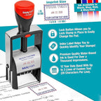 MaxMark Heavy Duty Self Inking Date Stamp with Phrase Mailed - 2 Color Blue/Red Ink