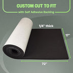 XCEL Marine Foam Roll with Self Adhesive – Black, 72" x 17" x 1/4" Closed Cell Foam Rubber Water Resistant Padding Sheet Home, Marine, Garage, Auto Insulation & Cosplay (Black, 72" x 17" x 1/4")