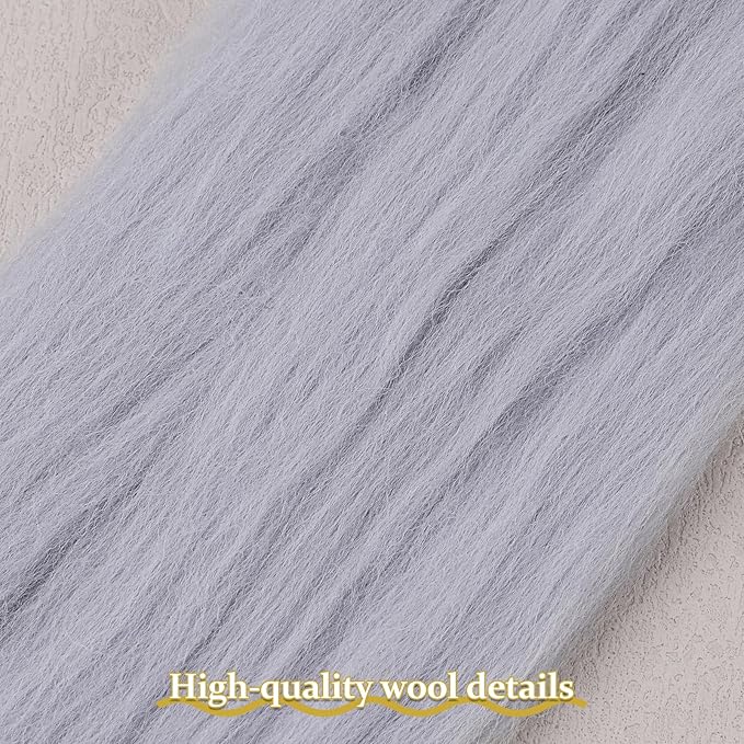 QMNNMA Wool Roving Yarn, Super Wool Chunky Yarn, 14.1oz Wool Felting Supplies