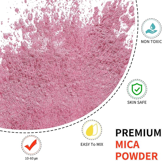 Mica Powder - 100g Mica Powder for Epoxy Resin - Metallic Color Pigment for Resin, Soap, Bath Bombs, Eye Shadow, Nails, DIY Crafting Projects etc. (Wine Red)