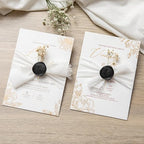 PONATIA Black Wax Seal Stickers - Wedding Invitation Seal Stickers, 50 Pcs Self- Adhesive Wax Seals, Perfect for Invitation Cards, Envelopes Christmas Cards, Gift Wrapping, Party Menu Decor