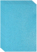 PATIKIL 2mm(1/10") Thick Non Adhesive Glitter Foam Sheet 16x24inch(40x60cm) Blue, EVA Shiny Foam Board for Craft, 6 Pcs