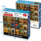 Think2Master Colorful Post Classical Civilization 500 Pieces Large Format Jigsaw Puzzle: Kids 12+, Teens, Adults & Families. Great Gift with Historical Timeline & World Map. Size: 26.8” X 18.9”