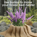 Burlap Fabric - Garden Burlap Fabric Roll Natural Jute Outdoor Fabric Burlap Weed Barrier Trees Trunk Wrap for Crafts Farmhouse Gardening Table Decor for Crafts (19.7" x 30 Feet)