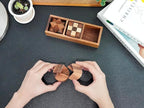 BSIRI 3-in-One Puzzle Set - Challenging Brain Teasers and 3D Puzzles for Adults, Interlocking Games for IQ Test, Ideal for Patio Decor and Unique Gift for Chismas and Birthday, Small size