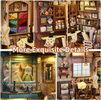 Book Nook Kit - Sewing Room DIY Miniature House Dollhouse Kit for Adults and Teens, Booknook Tiny House Bookshelf Decor 3D Wooden Puzzle, Gifts for Family and Friends