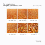 Hemway Polyurethane & Epoxy Resin Glitter 100g / 3.5oz Metallic Crystal Flake Additive for Flooring Jewelry Tumblers Glass Pigment - Microfine (1/256" 0.004" 0.1mm) - Copper Holographic