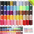Blibly 100pcs Bobbins Sewing Threads Kit, 500 Yard Polyester Threads, Prewound Bobbins with Case, 50 Colors