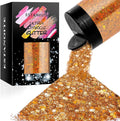 Estanoite Holographic Chunky Glitter, 160G/5.64OZ Craft Glitter for Resin, Metallic Iridescent Chunky Glitter Sequin Flake, Cosmetic Glitter for Makeup Body Nail Face Eye, Glitter Tumbler (Autumn)
