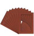 Pack of TEN 8x10 Mats Bevel Cut for 5x8 Photos - Acid Free Football Texture Precut Matboards For Pictures, Photos, Framing - 4-ply Thickness