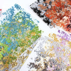 A5 Size Colorful Foil Textured Fabric Art Paper Scrapbooking Decorative, 20 Sheets Sparkle Metallic Lace Mesh for Crafts, Junk Journaling Supplies, Card Making, Collage