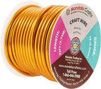 Mandala Crafts 10 Gauge Anodized Aluminum Craft Wire for Jewelry Making - 32 FT Colored Flexible Gold Wire - Bendable for Bonsai Armature Crafting Sculpting