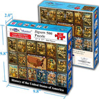 Think2Master History of The United States 500 Pieces Large Format Jigsaw Puzzle: Kids 12+, Teens, Adults & Families. Great Gift. Presidents, Key Events & ERAS from 1776 to Today. Size: 26.8” X 18.9”