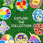 Creative Roots Mosaic Turtle, Hedgehog, & Sun - 3-Pack 7-Inch Ceramic Stepping Stones & 6 Vibrant Paints, Paint Your Own DIY Stepping Stones for Kids Ages 8+