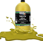 Pouring Masters Lemon Zest Metallic Pearl Ready to Pour Acrylic Pouring Paint - Premium 64-Ounce Pre-Mixed Fluid Acrylic Paint - Fluid Art Supplies for Canvas, Wood, Paper, Tile & Rocks