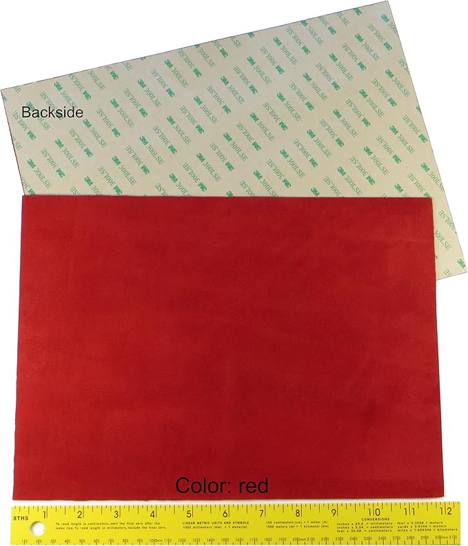 Premium Quality Suede Sheets 8.5"x12" with Super-Strong self-Adhesive Backing. Ideal for Making Peel-and-Stick (self-Stick, Stick-on) Soles for Dance Shoes, [SUEDE-DIY-r01].