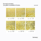 Hemway Polyurethane & Epoxy Resin Glitter 100g / 3.5oz Metallic Crystal Flake Additive for Flooring Jewelry Tumblers Glass Pigment - Fine (1/64" 0.015" 0.4mm) - Sand Gold