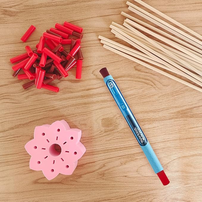 25 Silicone Pen Plugs and 25 Nonstick Silicone Sleeves for Epoxy Pen Turner Attachment,Silicone Plug Caps Tool Accessory Compatible with Inkjoy,Epoxy Pen Turner Making Supplies Glitter for Epoxy Resin