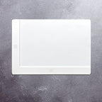 Waffle Flower 6x9 Media Mat - Matte White Silicone Craft Mat w/Bag for Ink Blending. Non-Slip, Waterproof, Heat-Resistant, Non-Stick and Non-Reflective. 6 x 9 inch Open Edge for Bigger Media Sizes.