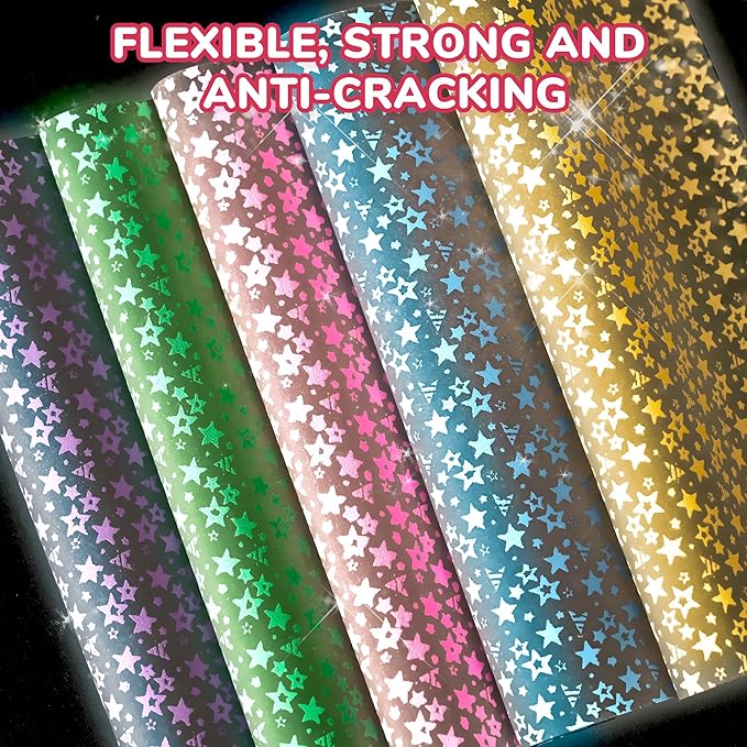 Joycat Pastel Glow in The Dark Origami Paper - 50 Sheets 6x6 Inches - Soft Luminous Sheets for Kids & Creative Projects, Ideal for Scrapbooking, Card Making and DIY Crafts