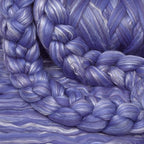 Merino Silk Luxe Tonal Designer Blend. Superfine Merino, Mulberry Silk, Tussah Silk. Top Roving for Spinning or Felting. Velvet Dream 1oz
