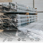 PSBM Mini Stretch Wrap with Handle, 12 Pack, 5 Inch x 700 Feet, 120 Gauge, Clear, Small Plastic Cling Film for Pallets Moving Storing