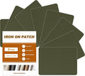 Iron on Patches, 8 Pieces Iron on Canvas Patches, Fabric Patches for Couch, Tent, Clothing, Seat, Canvas Repair Decorating Kit 3.7" by 4.9" (9.5 cm x 12.5 cm, Grass Green)