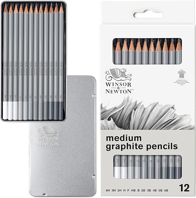 Winsor & Newton Studio Collection Artist Pencils, Graphite Pencils, Set of 12