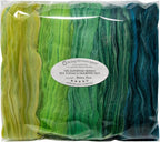 MERINO SILK LUXE Tonal Designer Blend. Superfine Merino, Mulberry Silk, Tussah Silk. Top Roving for Spinning or Felting. Walden Pond 5oz