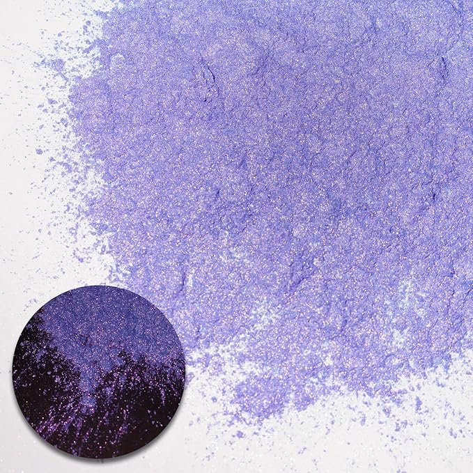 Ceya Highly Chameleon Mica Pigment, 1.8oz/ 50g Purple Shadow Chrome Powder, Cosmetic Grade Pearlescent Effect Color Shift Pigment for Epoxy Resin, Makeup, Nail Polish, Soap Dye, Candle Making, Slime
