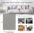 KING MOUNTAIN Fine Linen Fabric Patches, Self-Adhesive, 8x11 inch, 2 PCS, Multi Color, For Linen Sofa and Clothes Repair (Medium Grey, 8" x 11" - 2PCS)