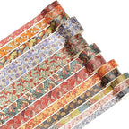 12 Rolls Kyoto Charm Washi Tape Set Japanese Arts Adhesive Tapes Geometric Garden Decorative Masking Tape Sets for Craft, Kids, Scrapbook, DIY, Gift Wrapping (Floral Bird)