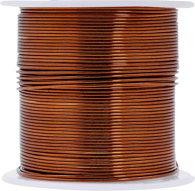 Mandala Crafts 20 Gauge Anodized Aluminum Craft Wire for Jewelry Making - 450 FT Colored Flexible Silver Copper True Blue Brown Red Kelly Green Wire - Bendable for Bonsai Armature Crafting Sculpting