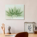 Empire Art Direct Frameless Free Floating Tempered Glass Panel Graphic Wall Art Ready to Hang, 16" x 20", Green Flower