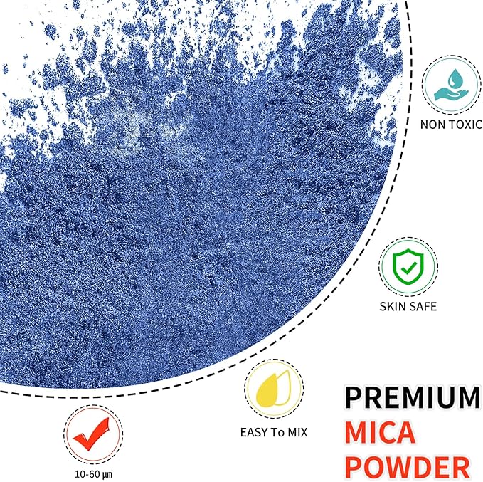 Mica Powder - 100g Mica Powder for Epoxy Resin - Metallic Color Pigment for Resin, Soap, Bath Bombs, Eye Shadow, Nails, DIY Crafting Projects etc. (Violet)