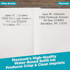 MaxMark Premium Refill Ink for self Inking Stamps and Stamp Pads, Olive Green Color - 1 oz.