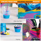 Pouring Masters Green Apple Metallic Pearl Ready to Pour Acrylic Pouring Paint - Premium 8-Ounce Pre-Mixed Fluid Acrylic Paint - Fluid Art Supplies for Canvas, Wood, Paper, Tile & Rocks