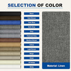 KING MOUNTAIN Linen Repair Patches, Self-Adhesive Linen Fabric Patches, 4 X 63 inch Extra Size, Multi Color, Can be Used for Linen Sofa Repair and Linen Clothes Repair (Dark Grey2.0)