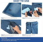 Denim Patches for Inside Jeans - Iron On Patches for Jeans - Jeans Patch for Repairing Pant Holes and Covering Imperfections, Large Size, 4 in. x 60 in.Indigo Blue