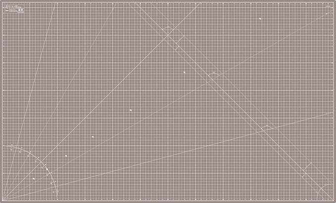 Elan Cutting Mat 36x60 Black & Taupe, Extra Large Self Healing Cutting Mat 36 x 60 Inch, 5-Ply Craft Board Black, Hobby Board for Sewing and Quilting