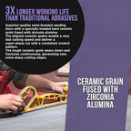 Dura-Gold Premium 120 Grit PSA Purple Film Ceramic Longboard Sandpaper, 2-3/4" Wide Continuous 20 Yard Roll - Self Adhesive Stickyback for Auto & Wood Air File Long Board Sanders, Hand Sanding Blocks