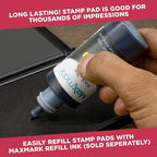 Large Premium Red Ink Stamp Pad - 3" by 6" - Quality Felt Pad