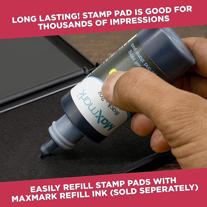 Large Premium Pink Ink Stamp Pad - 3" by 6" - Quality Felt Pad