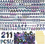 221 Pcs Bulletin Board Letters Round Alphabet Number Punctuation Symbol Combo Letter Cutouts Classroom Decoration for School Classroom Chalkboard Poster Board(Space Round)