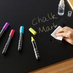 Amazon Basics Bullet/Chisel Reversible Tip Chalk Markers, Bold Point, 8-Pack, Bright Colors
