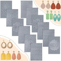 12 Pcs Polymer Clay Texture Sheets Mat Works with Polymer Clay Cutter Embossin Roller DIY Tools for Pottery Earrings Jewelry Making DIY Craft Supply