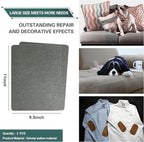 Azobur Couch Patch Repair Fabric,Microfiber Fabric, Self-Adhesive, for Sofa Repair and Upholstery, 2 Pieces, 9.5 x 11 inches (Gray)